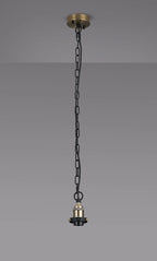 Dreifa Curved Single Pendant (FRAME ONLY), 1 x E27, Metal/Black (Maximum Load 5kg)