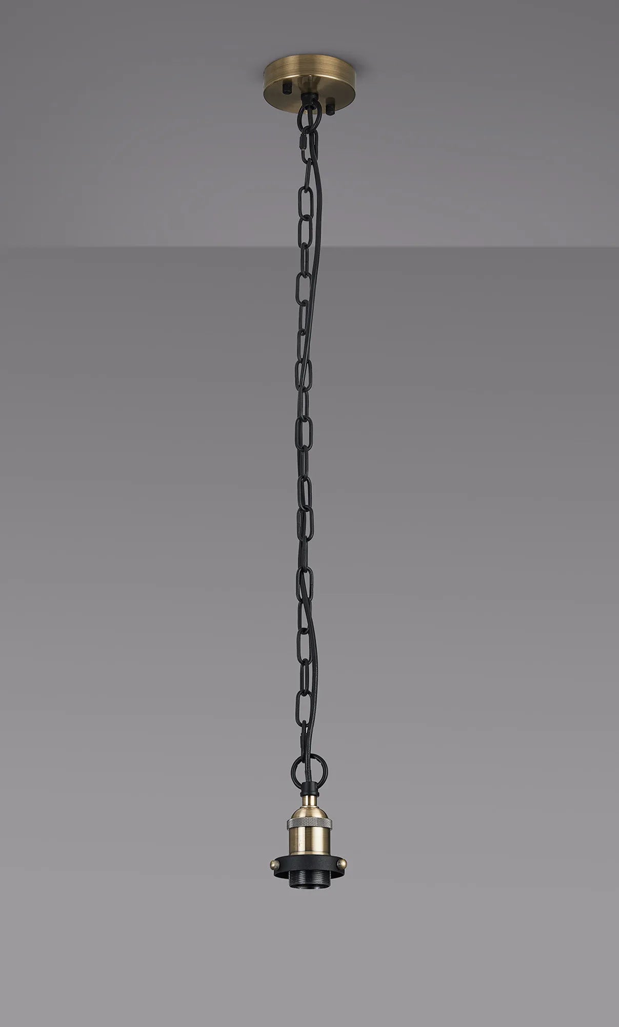 Dreifa Curved Single Pendant (FRAME ONLY), 1 x E27, Metal/Black (Maximum Load 5kg)