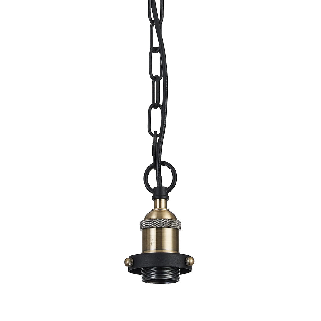 Dreifa Curved Single Pendant (FRAME ONLY), 1 x E27, Metal/Black (Maximum Load 5kg)