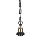 Dreifa Curved Single Pendant (FRAME ONLY), 1 x E27, Metal/Black (Maximum Load 5kg)