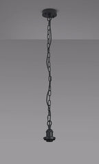 Dreifa Curved Single Pendant (FRAME ONLY), 1 x E27, Metal/Black (Maximum Load 5kg)