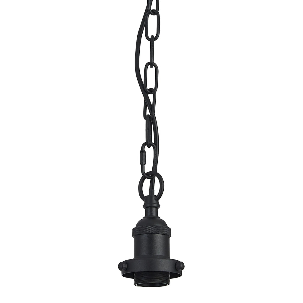 Dreifa Curved Single Pendant (FRAME ONLY), 1 x E27, Metal/Black (Maximum Load 5kg)