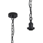 Dreifa Curved Single Pendant (FRAME ONLY), 1 x E27, Metal/Black (Maximum Load 5kg)