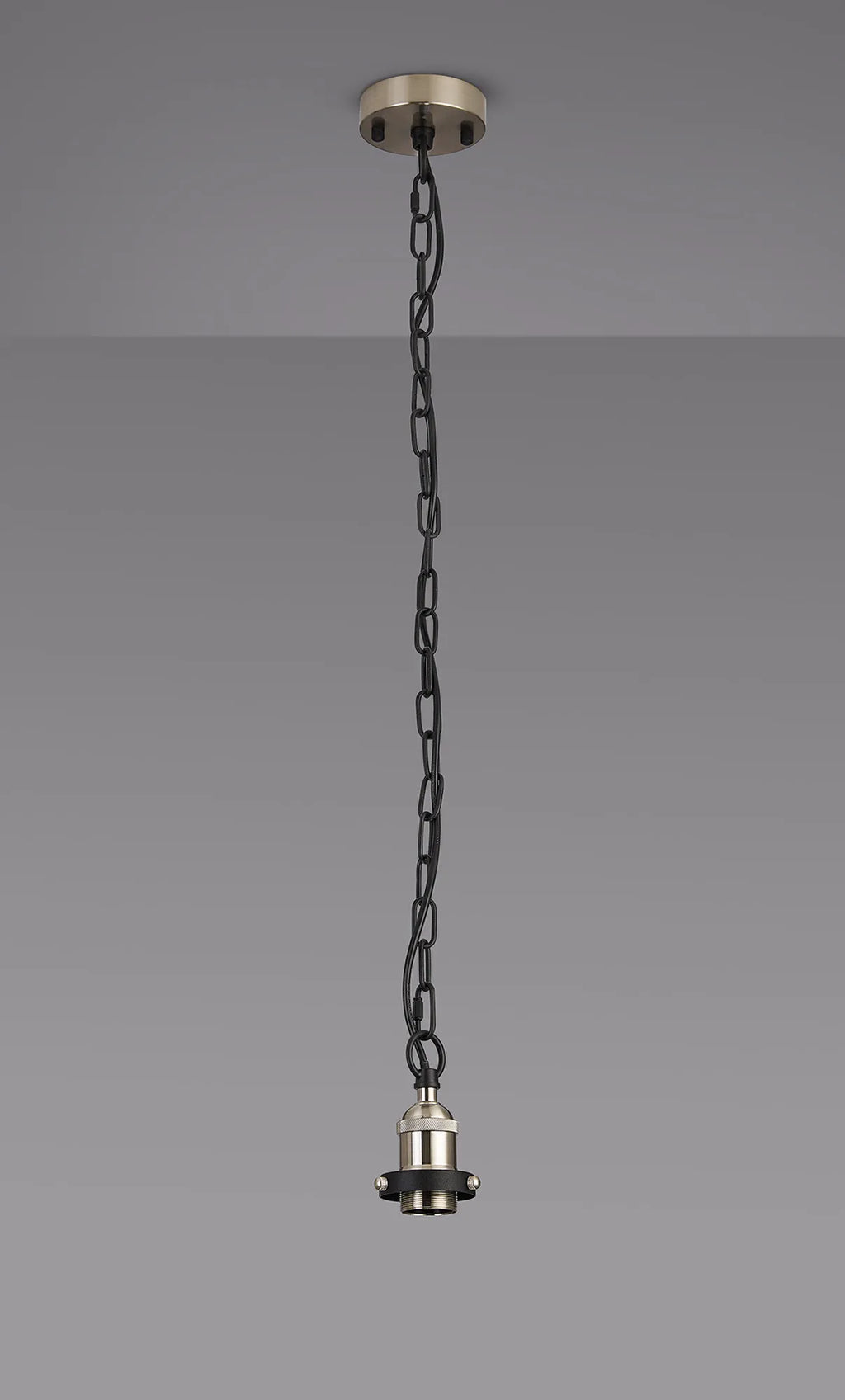 Dreifa Curved Single Pendant (FRAME ONLY), 1 x E27, Metal/Black (Maximum Load 5kg)