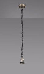 Dreifa Curved Single Pendant (FRAME ONLY), 1 x E27, Metal/Black (Maximum Load 5kg)