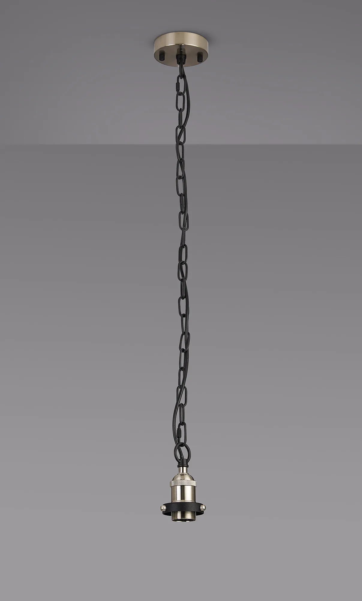 Dreifa Curved Single Pendant (FRAME ONLY), 1 x E27, Metal/Black (Maximum Load 5kg)