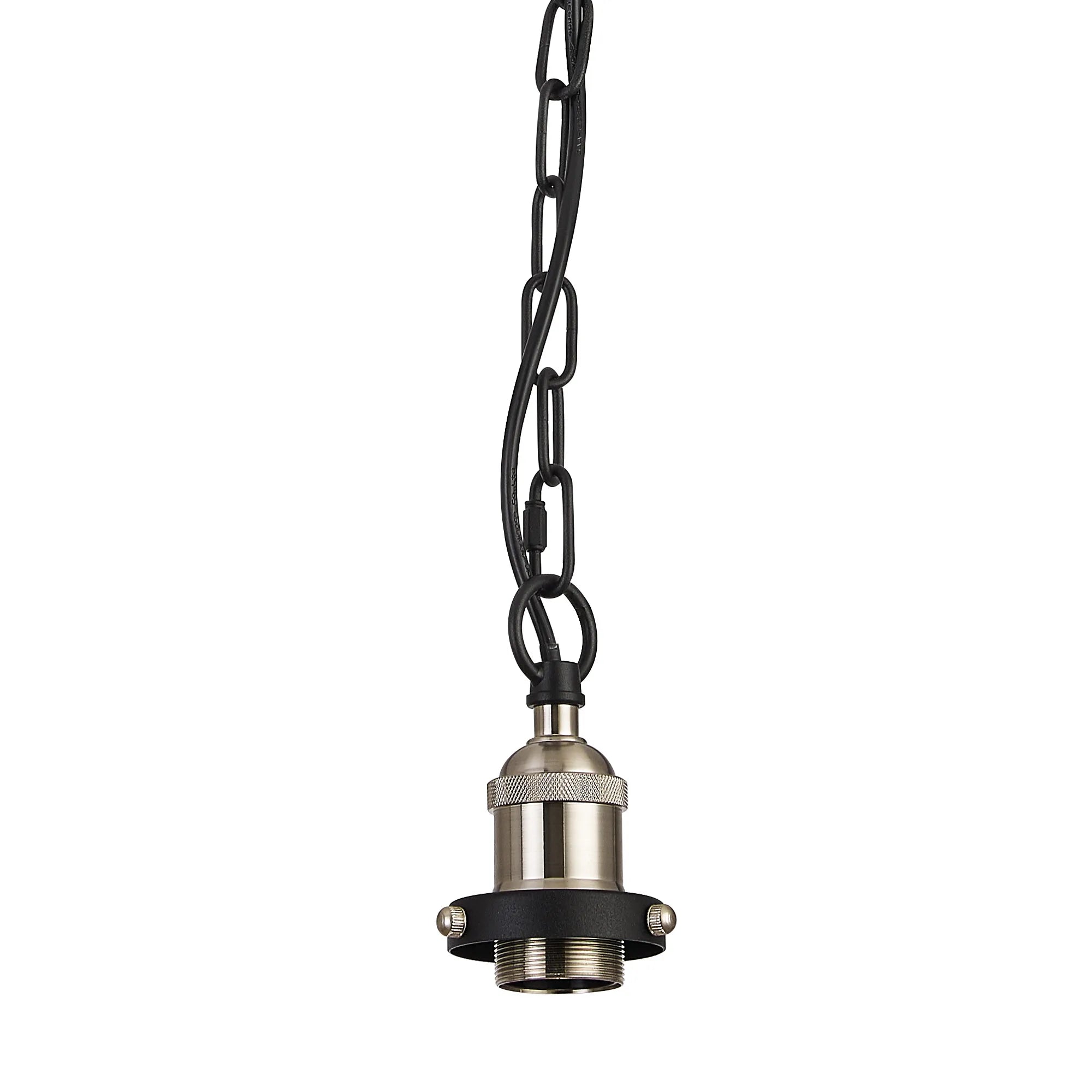 Dreifa Curved Single Pendant (FRAME ONLY), 1 x E27, Metal/Black (Maximum Load 5kg)