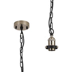 Dreifa Curved Single Pendant (FRAME ONLY), 1 x E27, Metal/Black (Maximum Load 5kg)
