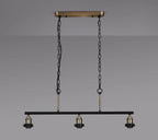 Dreifa Curved Linear Pendant (FRAME ONLY), 3 x E27 (Not inc Shades)