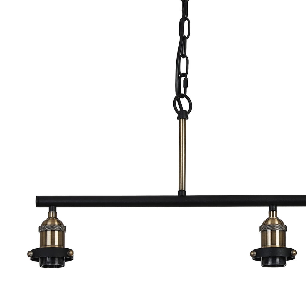 Dreifa Curved Linear Pendant (FRAME ONLY), 3 x E27 (Not inc Shades)