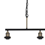 Dreifa Curved Linear Pendant (FRAME ONLY), 3 x E27 (Not inc Shades)