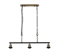Dreifa Curved Linear Pendant (FRAME ONLY), 3 x E27 (Not inc Shades)