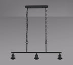 Dreifa Curved Linear Pendant (FRAME ONLY), 3 x E27 (Not inc Shades)