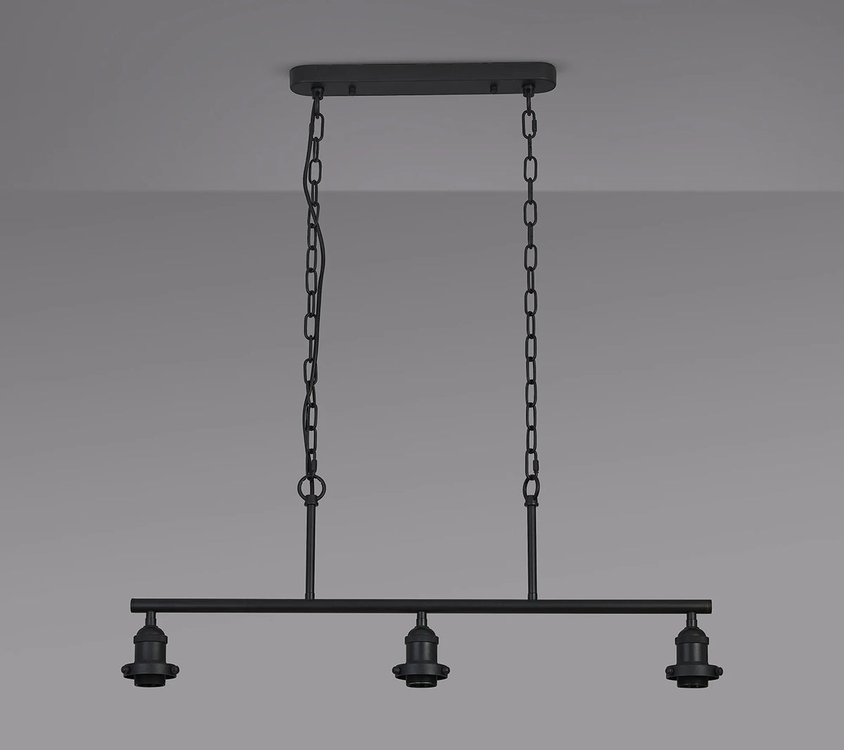 Dreifa Curved Linear Pendant (FRAME ONLY), 3 x E27 (Not inc Shades)