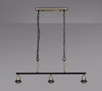 Dreifa Curved Linear Pendant (FRAME ONLY), 3 x E27 (Not inc Shades)