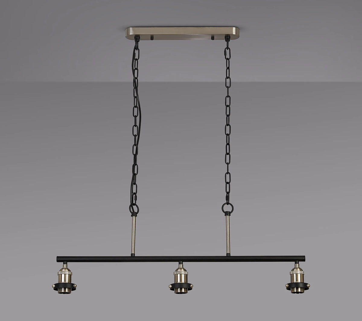 Dreifa Curved Linear Pendant (FRAME ONLY), 3 x E27 (Not inc Shades)