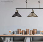 Dreifa Curved Linear Pendant (FRAME ONLY), 3 x E27 (Not inc Shades)