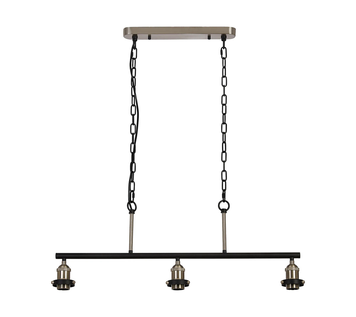Dreifa Curved Linear Pendant (FRAME ONLY), 3 x E27 (Not inc Shades)