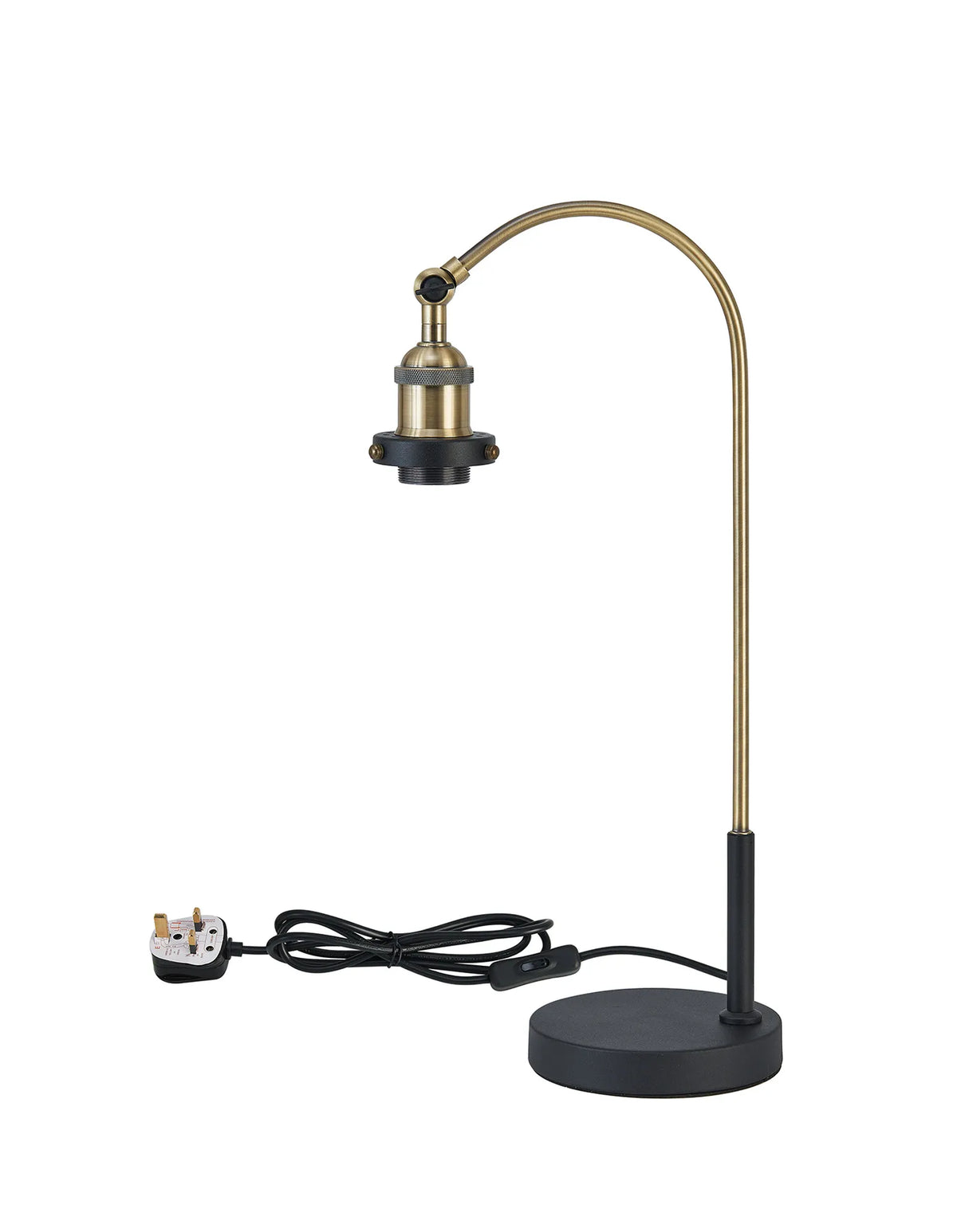 Dreifa Curved Over Arm Table Lamp Without Shade, 1 x E27 (Not inc Shade)