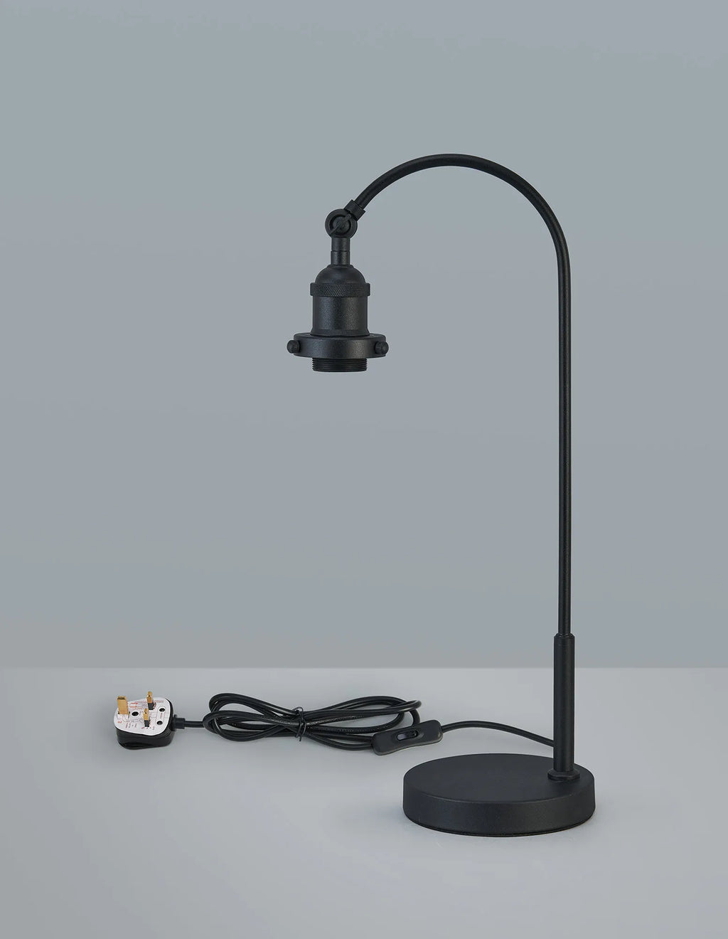 Dreifa Curved Over Arm Table Lamp Without Shade, 1 x E27 (Not inc Shade)