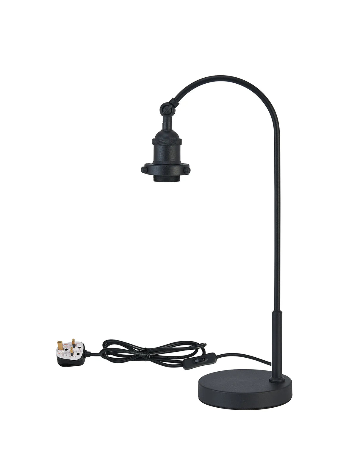 Dreifa Curved Over Arm Table Lamp Without Shade, 1 x E27 (Not inc Shade)
