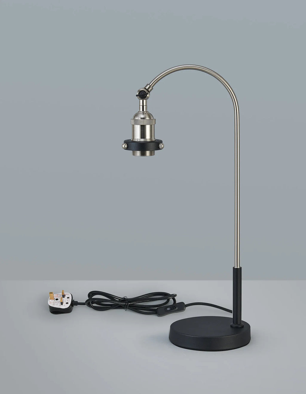 Dreifa Curved Over Arm Table Lamp Without Shade, 1 x E27 (Not inc Shade)