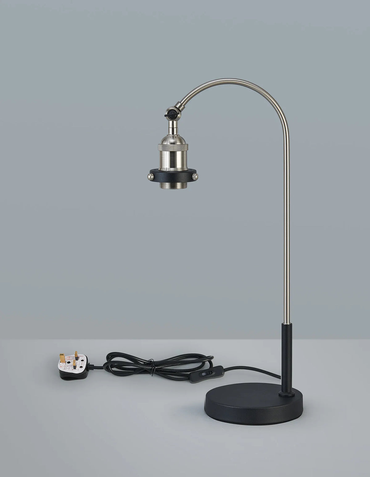 Dreifa Curved Over Arm Table Lamp Without Shade, 1 x E27 (Not inc Shade)