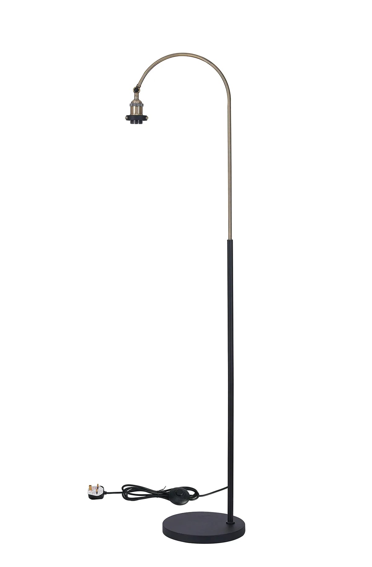 Dreifa Curved Over Arm Floor Lamp Without Shade, 1 x E27 (Not inc Shade)