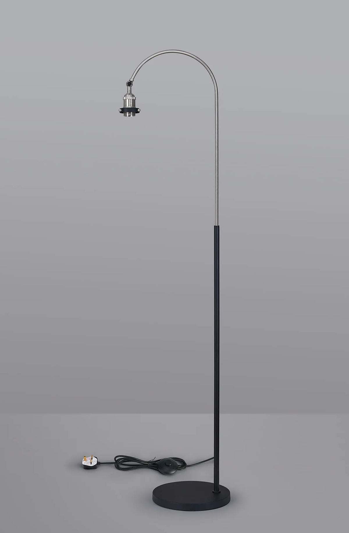 Dreifa Curved Over Arm Floor Lamp Without Shade, 1 x E27 (Not inc Shade)