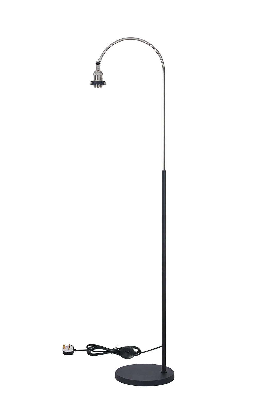 Dreifa Curved Over Arm Floor Lamp Without Shade, 1 x E27 (Not inc Shade)