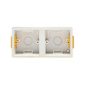 Luminosity Designs Ltd - Dual Plastic Dry Lining Plasterboard Recessed Back Boxes / Pattress boxes - Luminosity Designs Ltd