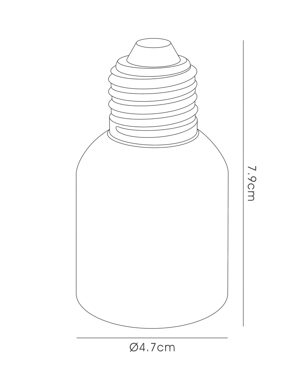 Deco - E27 Lampholder to E40 Lamp Socket Converter - Luminosity Designs Ltd