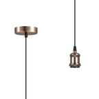 Deco - E27 Pendant Set - Plain Fabric Wrapped Cable - Luminosity Designs Ltd