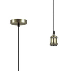 Deco - E27 Pendant Set - Plain Fabric Wrapped Cable - Luminosity Designs Ltd