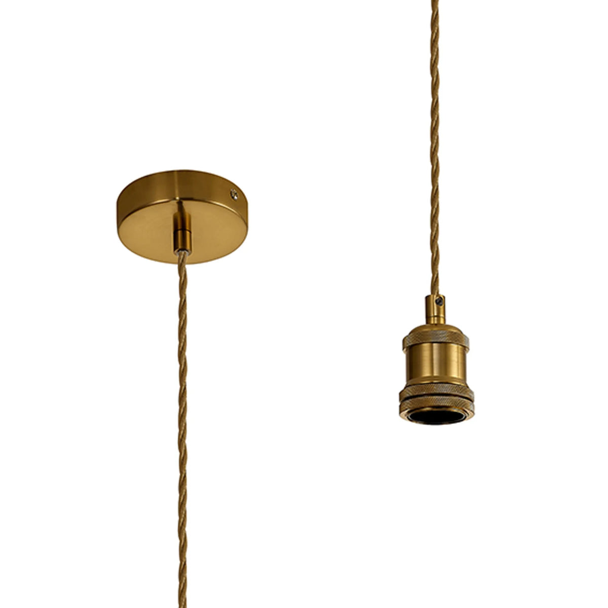 Deco - E27 Pendant Set - Twisted Fabric Wrapped Cable - Luminosity Designs Ltd