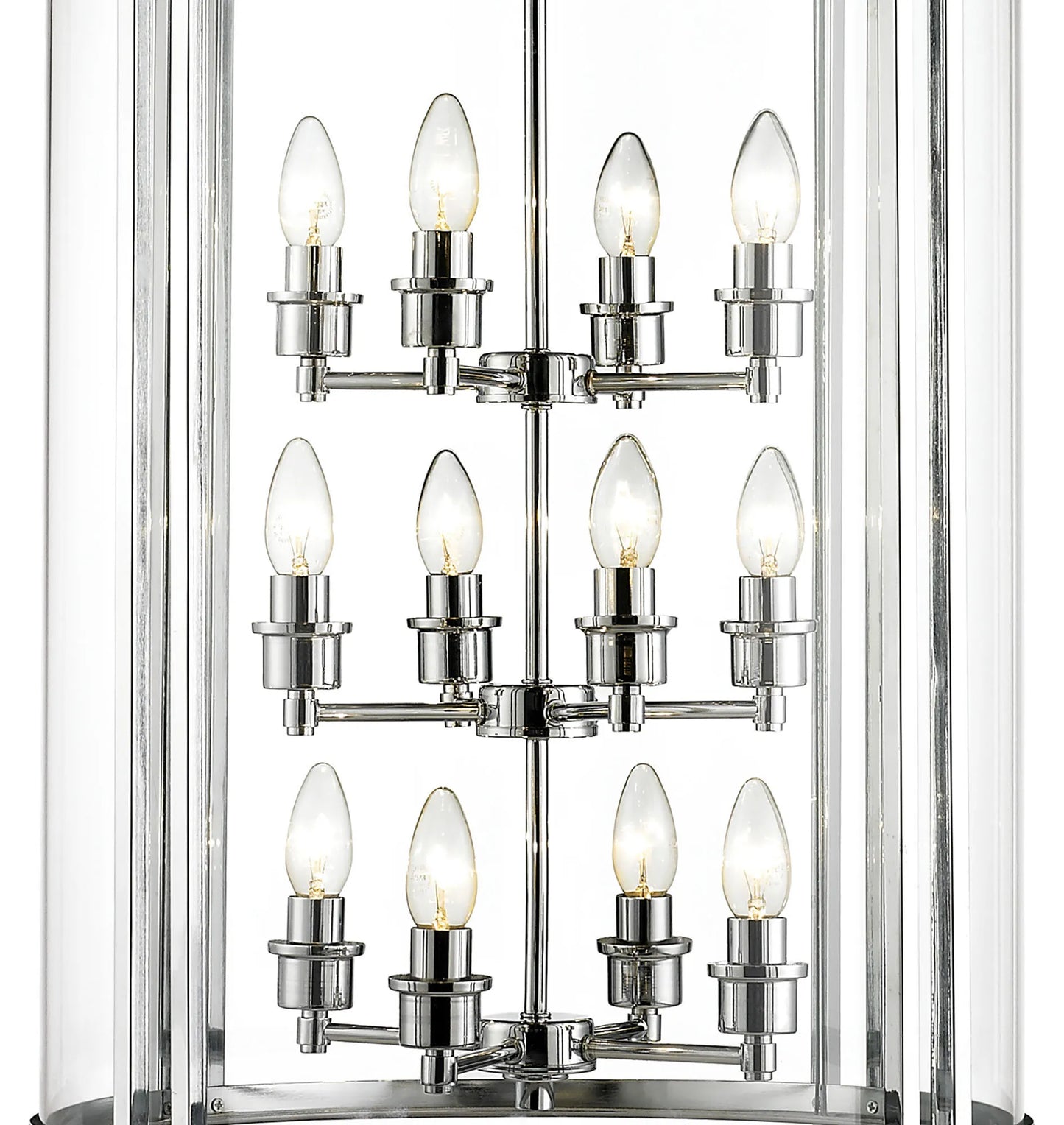 Eaton Pendant 12 Light E14 Metal and Glass Lantern (Diyas il31095/il31085)