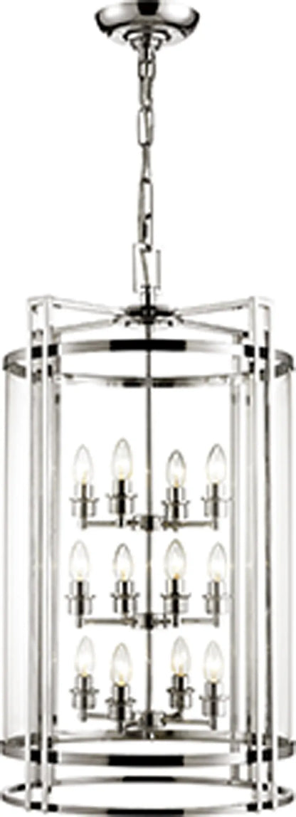 Eaton Pendant 12 Light E14 Metal and Glass Lantern (Diyas il31095/il31085)