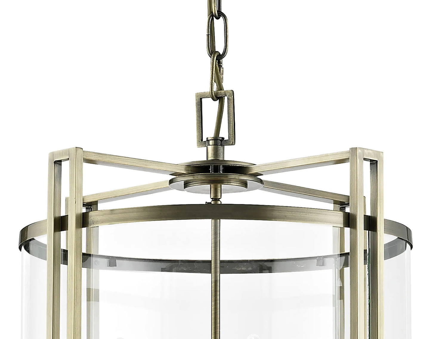 Eaton Pendant 12 Light E14 Metal and Glass Lantern (Diyas il31095/il31085)