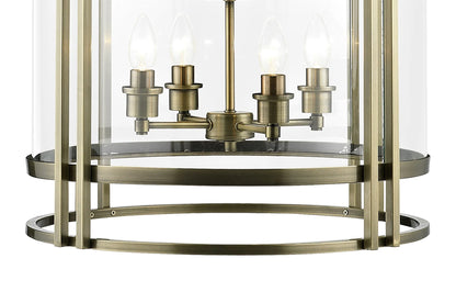 Eaton Pendant 12 Light E14 Metal and Glass Lantern (Diyas il31095/il31085)