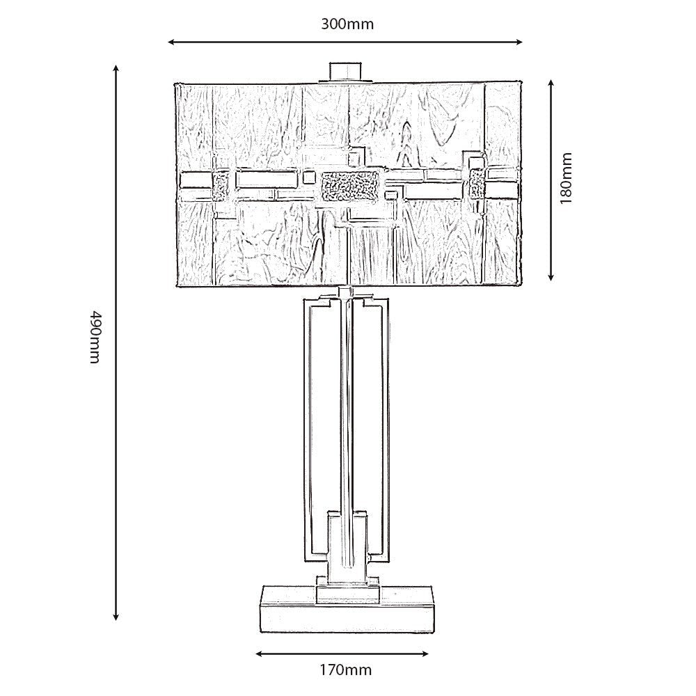 Oaks Lighting - Edendale Tiffany Style Table Light - Luminosity Designs Ltd