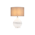 Oaks Lighting - Edmunton Artisan Marbled Glass Table Lamp Complete With Shade, 1x E27 - Luminosity Designs Ltd
