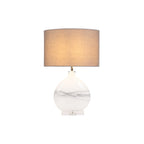 Oaks Lighting - Edmunton Artisan Marbled Glass Table Lamp Complete With Shade, 1x E27 - Luminosity Designs Ltd