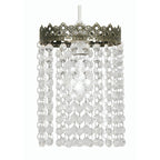 Oaks Lighting - Ekon Beaded Glass Pendant Shade with Scrolled Metalwork (Oaks 172) - Luminosity Designs Ltd