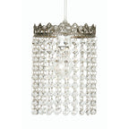 Oaks Lighting - Ekon Beaded Glass Pendant Shade with Scrolled Metalwork (Oaks 172) - Luminosity Designs Ltd