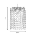 Oaks Lighting - Ekon Beaded Glass Pendant Shade with Scrolled Metalwork (Oaks 172) - Luminosity Designs Ltd