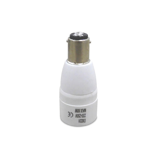 B15 Lampholder to E14 Lamp Socket Converter