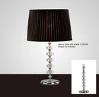 Diyas - Elenor Crystal Table Lamp, WITHOUT SHADE, 1 Light E27, Silver Finish (Diyas IL11023) - Luminosity Designs Ltd