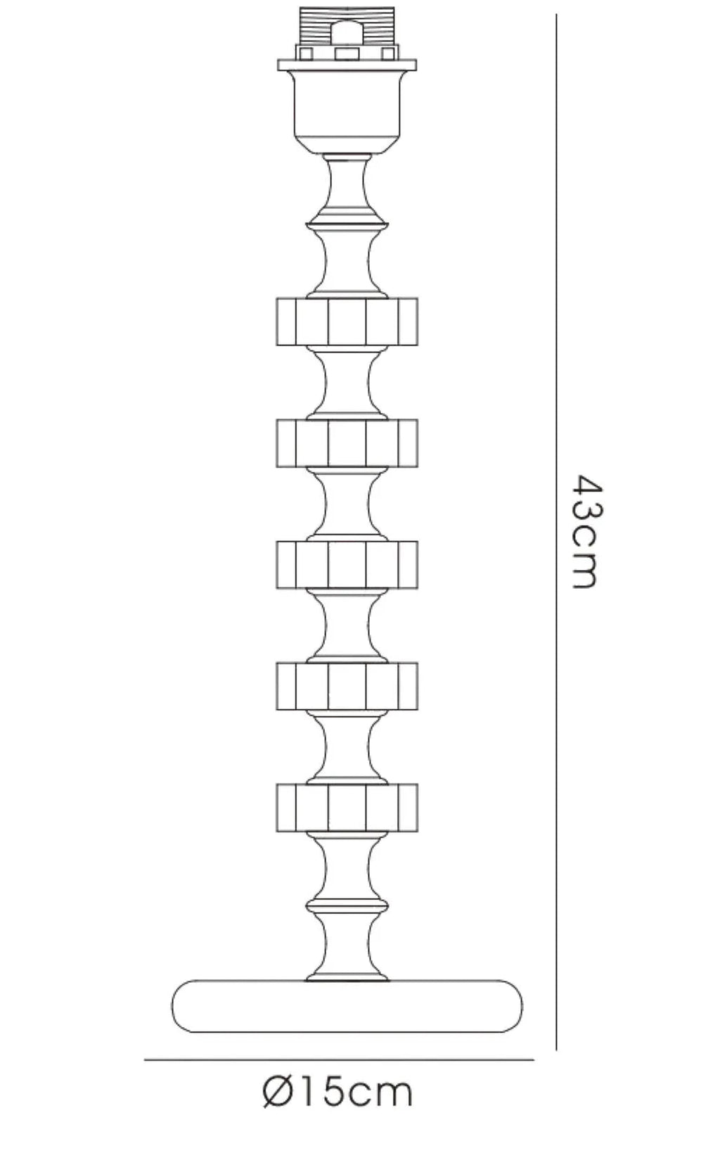 Diyas - Elenor Crystal Table Lamp, WITHOUT SHADE, 1 Light E27, Silver Finish (Diyas IL11023) - Luminosity Designs Ltd