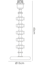 Diyas - Elenor Crystal Table Lamp, WITHOUT SHADE, 1 Light E27, Silver Finish (Diyas IL11023) - Luminosity Designs Ltd