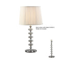 Diyas - Elenor Crystal Table Lamp, WITHOUT SHADE, 1 Light E27, Silver Finish (Diyas IL11023) - Luminosity Designs Ltd